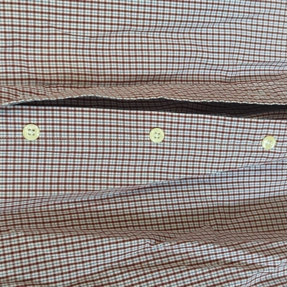 J Crew Red White Windowpane Plaid Cotton Button Up Size Large - Picture 5 of 7